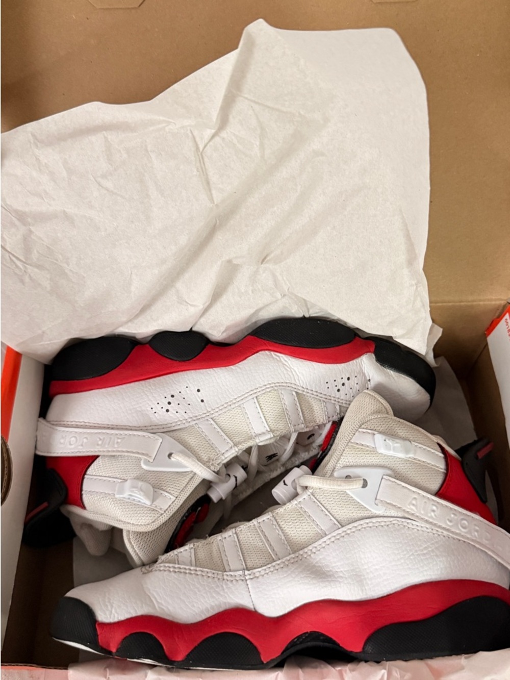 Nike Air Jordan Youth Sneakers – Size 4.5Y – White/Red/Black - Picture 13 of 16